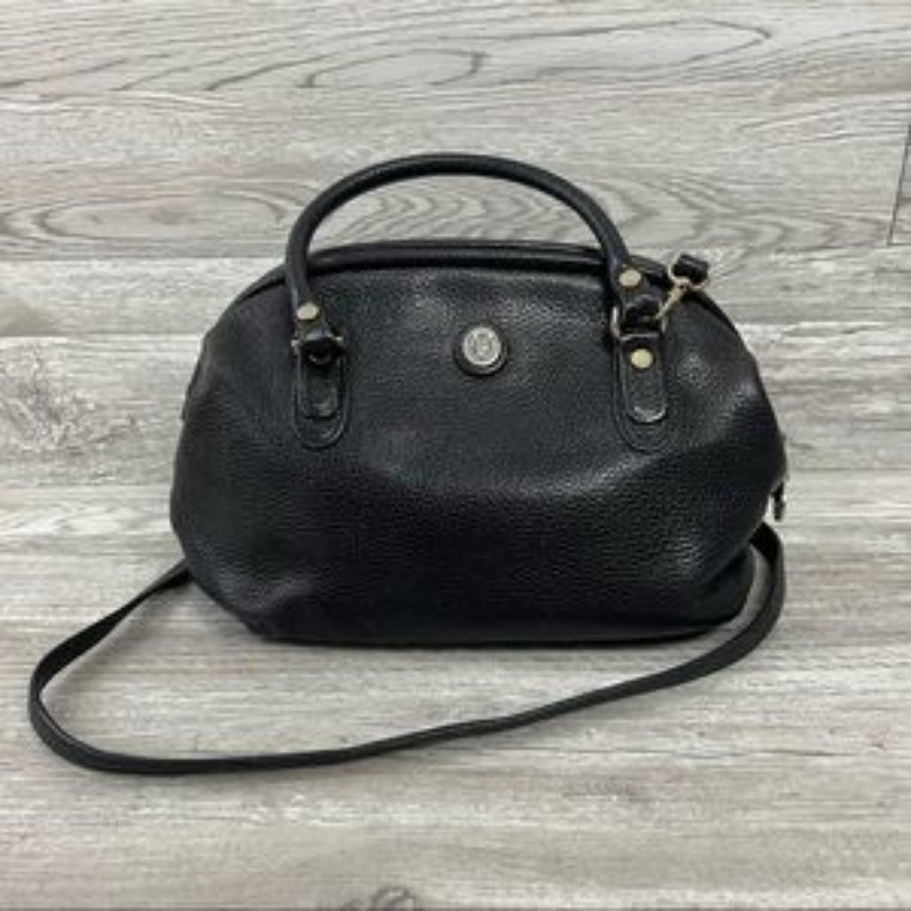 Liz Claiborne **Vintage** Genuine Leather Doctors Satchel Purse-detachable strap